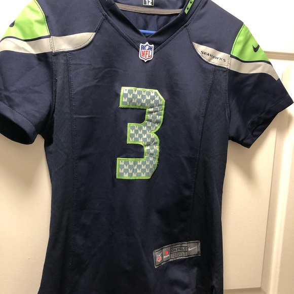 Nike On Field NFL Authentic Seattle Seahawks #3 Wilson Women's  Blue Jersey - Picture 10 of 15